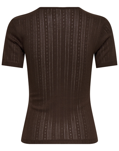 JDY - JDYSalsa Mia Life O-Neck Top - Chocolate Brown